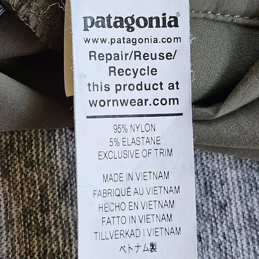 Patagonia Mens Landfarer Bike Shorts 12” Army Green Size 30 Stretch Lightweight